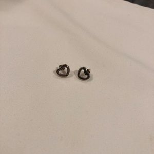 Tiffany silver heart shaped earrings